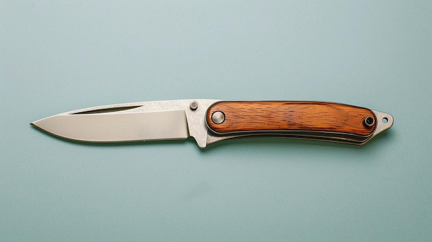 Stainless Steel Pocket Knife with Engraved Handle