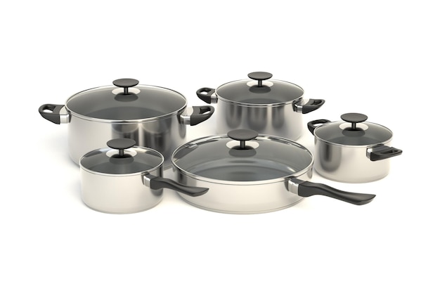 Stainless steel pots and pans