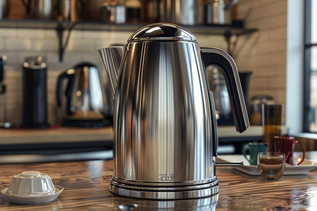 Stainless Steel Tea Kettle on Counter