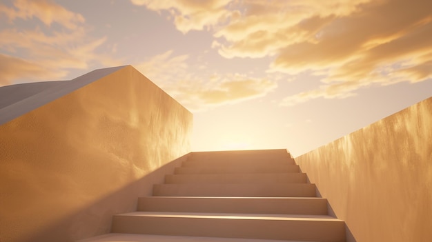 Staircase or Path to heaven the concept