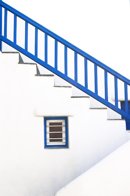 Staircase of typical house in Mykonos island