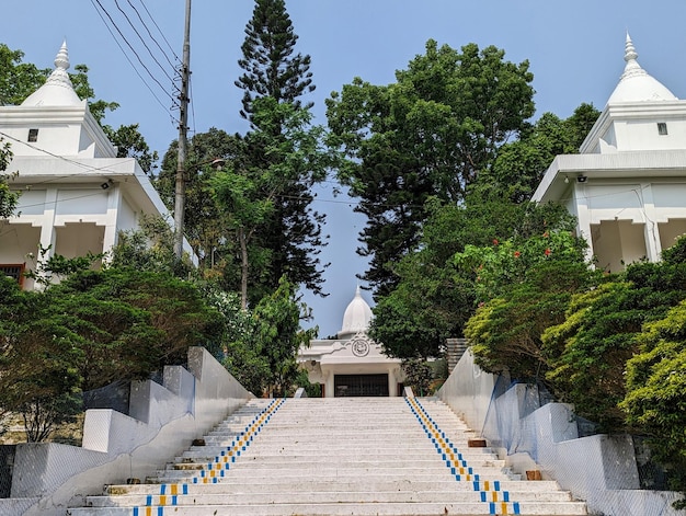 The stairs leading to the temple