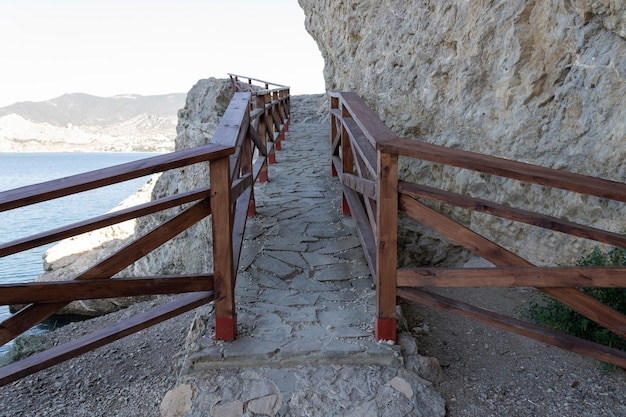 Stairs leading to the top of the mountain