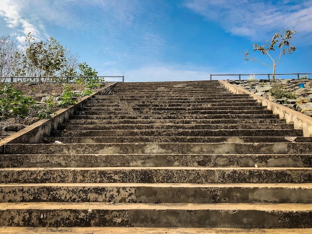 Stairs The Mekong River in Mukdahan