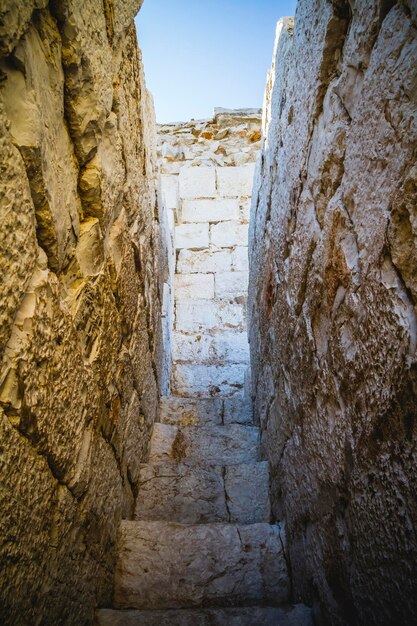 stairs, old Spanish fortress castle made of stone