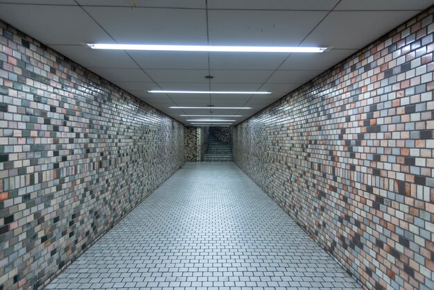 Photo stairs, walkways in the underground station