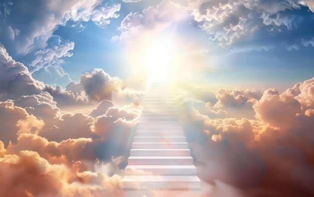 Stairway to Heaven Amidst Clouds