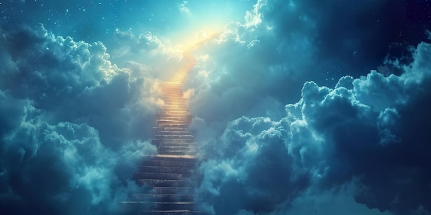 Stairway to heaven in heavenly concept Religion