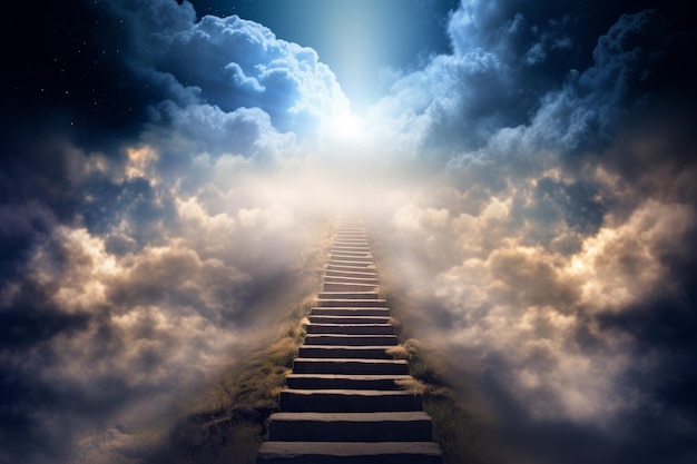 Stairway heaven sky Generate Ai