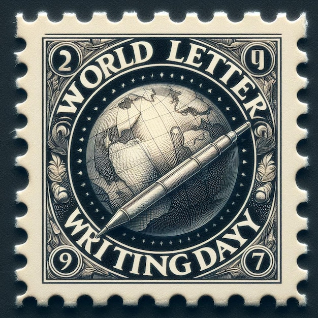 a stamp with the letter l on it