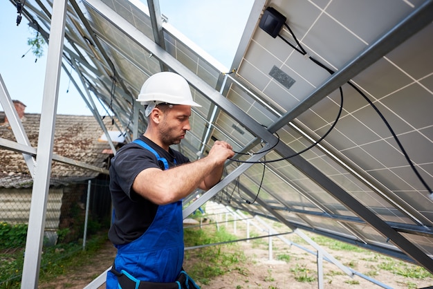 Stand-alone solar panel system installation, renewable green energy