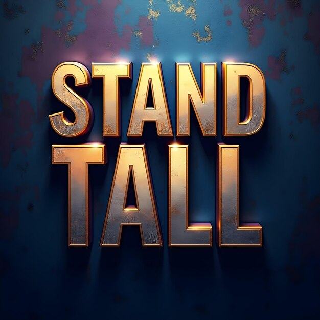 Stand Tall Bold and Striking Motivational Text Design