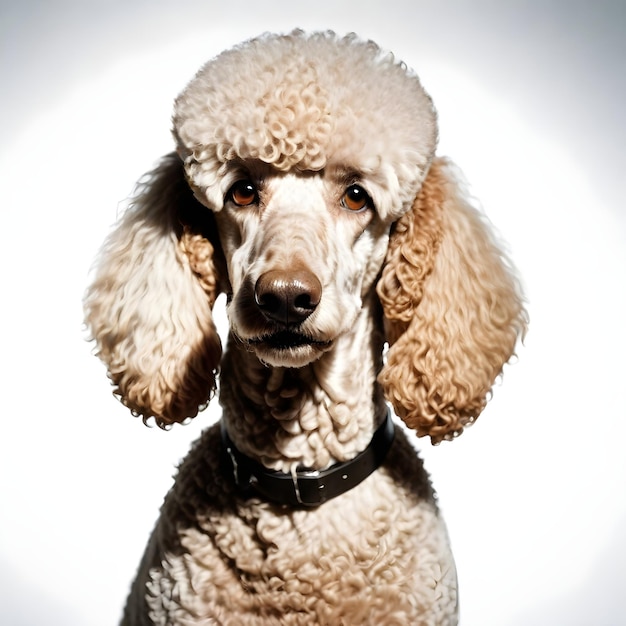 Standard poodle isolated on white background