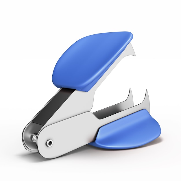 Staple remover back side isolated in 3d render image