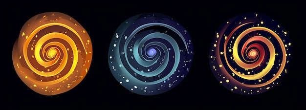 star clipart with a spiral galaxy pattern inside giving it a cosmic and celestial feel