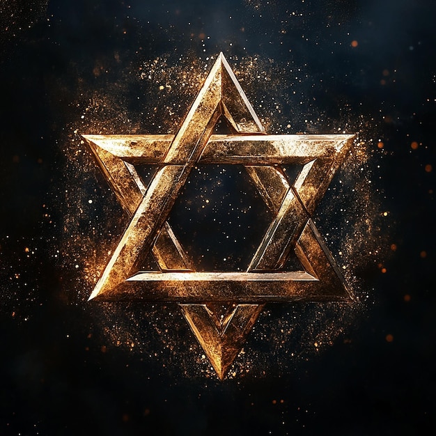 Star of David Logo with Negative Space Design