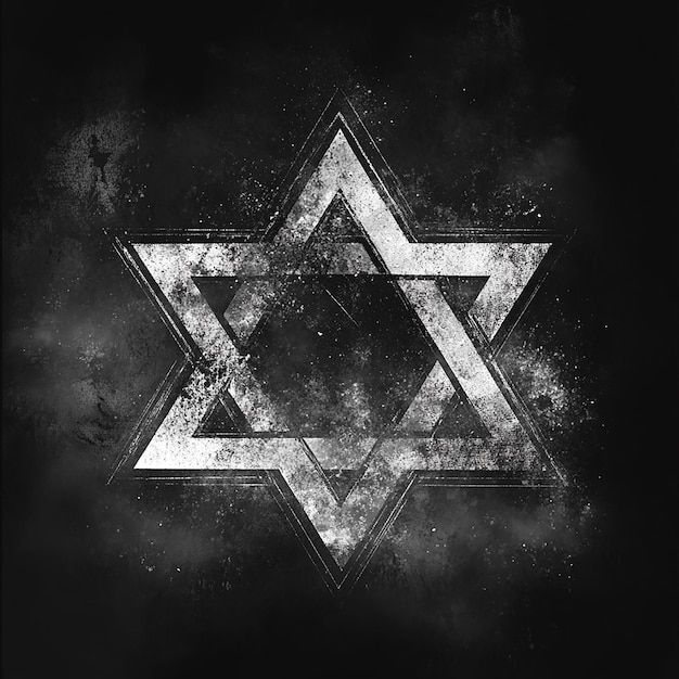 Star of David Logo with Negative Space Design