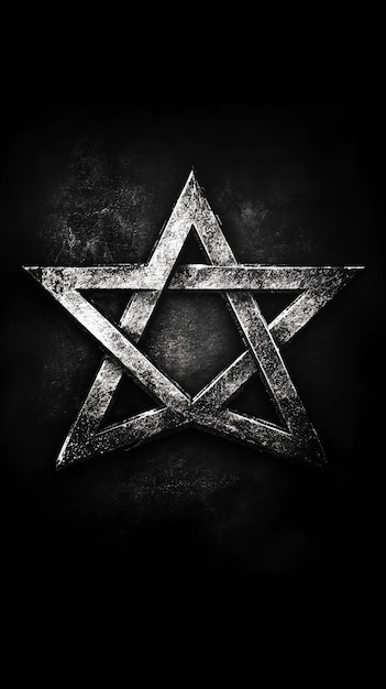 Star of David Logo with Negative Space Design