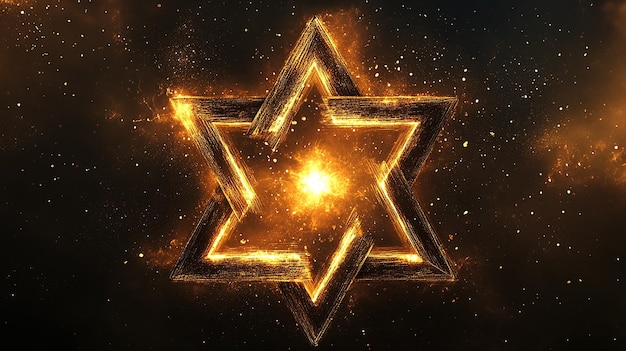 Star of David Logo with Negative Space Design