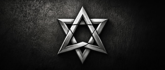 Star of David Logo with Negative Space Design