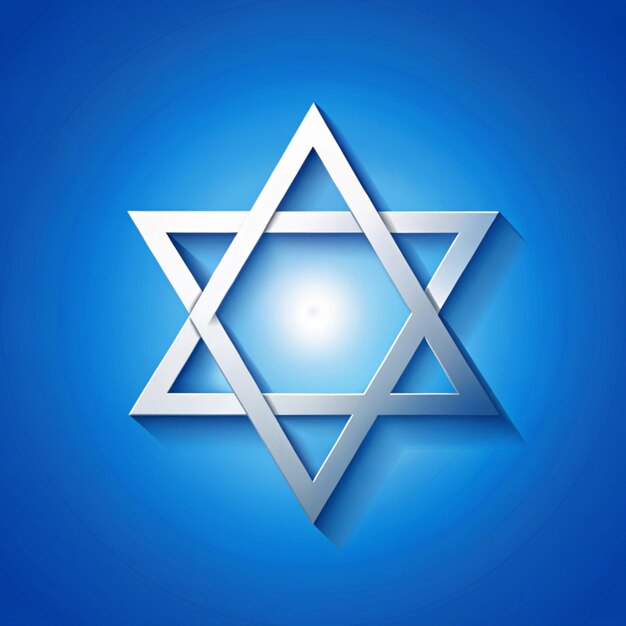 Photo a star of david with a blue background generative ai