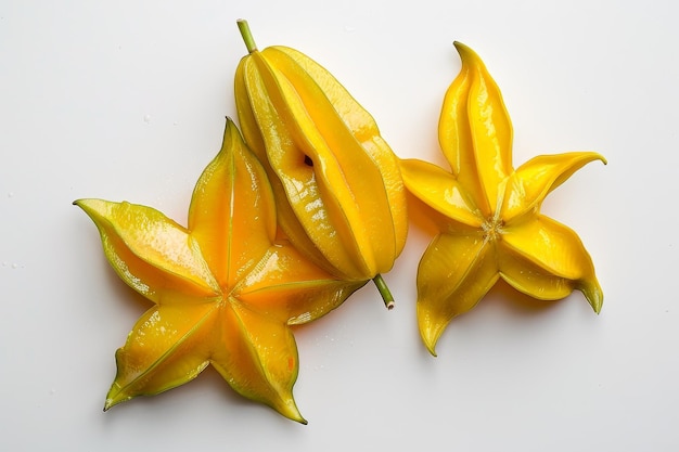 Star Fruit On White Background