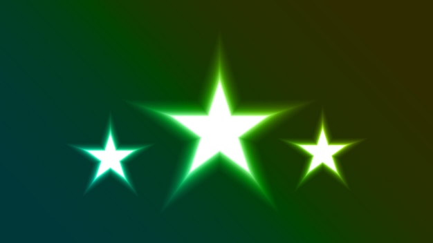 Star neon light on glowing background