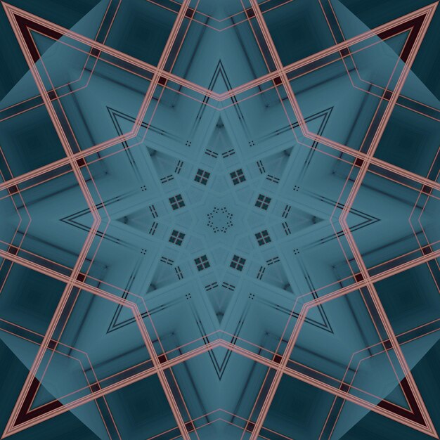 Star seamless pattern Line pattern Kaleidoscopic background