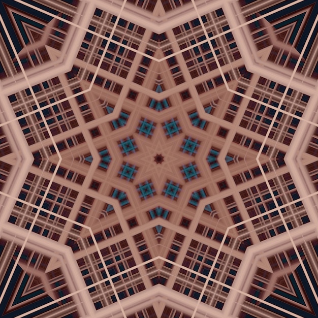 Star seamless pattern Line pattern Kaleidoscopic background