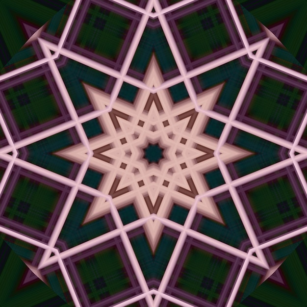 Star seamless pattern Line pattern Kaleidoscopic background