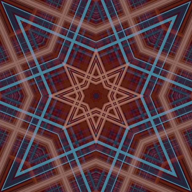 Star seamless pattern Line pattern Kaleidoscopic background