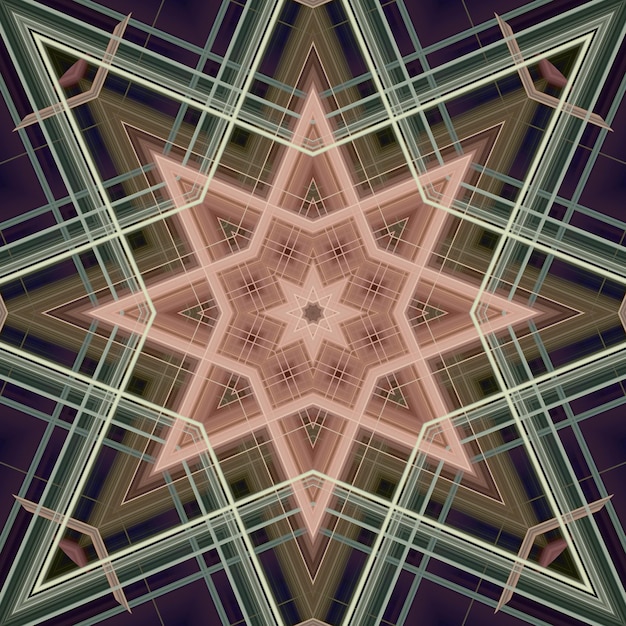 Star seamless pattern Line pattern Kaleidoscopic background