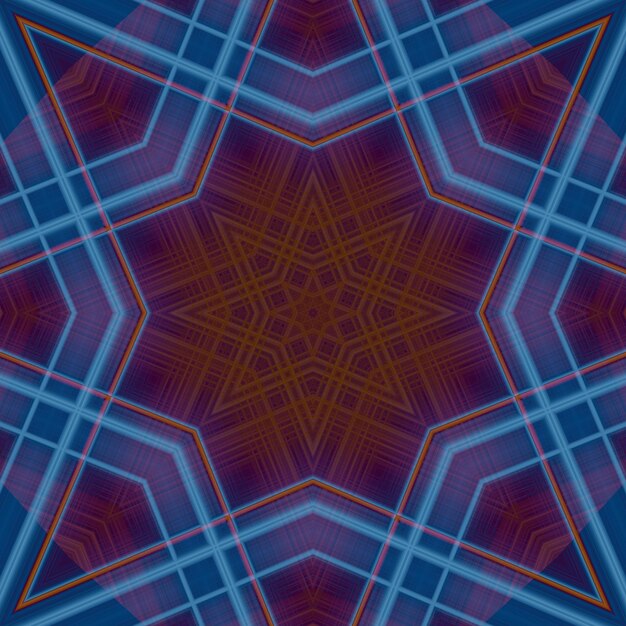 Star seamless pattern Line pattern Kaleidoscopic background