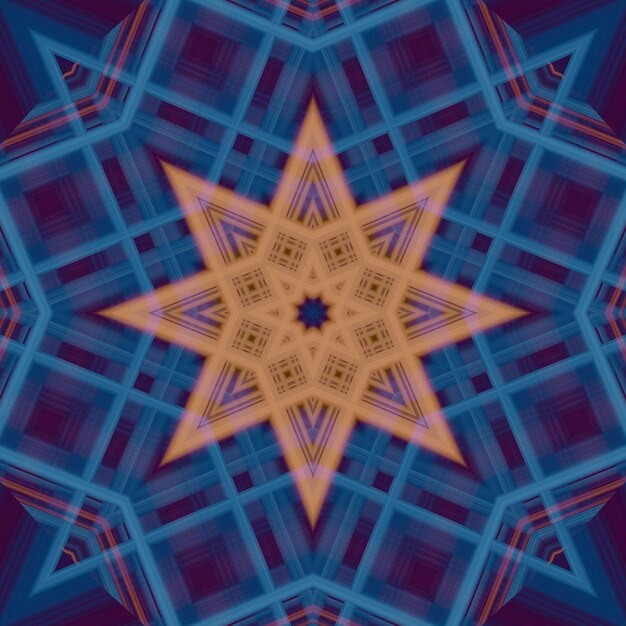 Star seamless pattern Line pattern Kaleidoscopic background