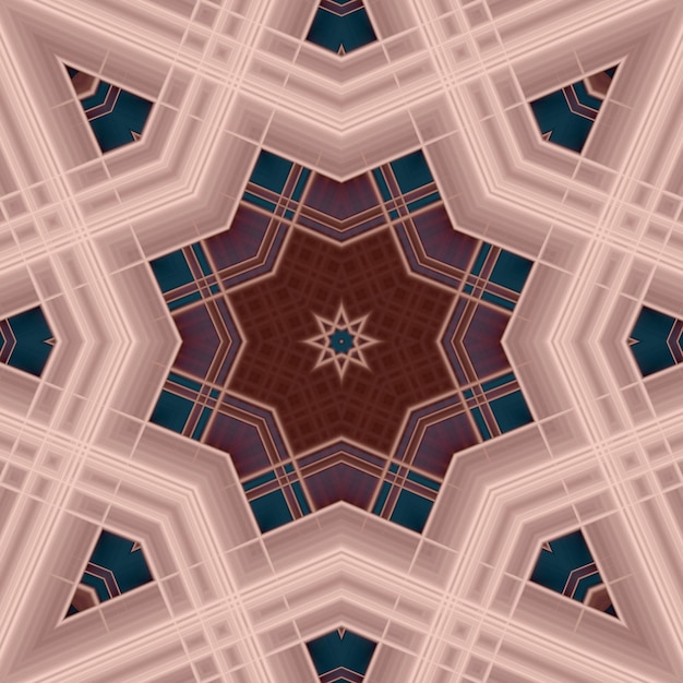 Star seamless pattern Line pattern Kaleidoscopic background