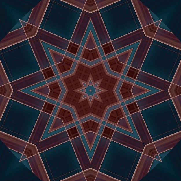 Star seamless pattern Line pattern Kaleidoscopic background