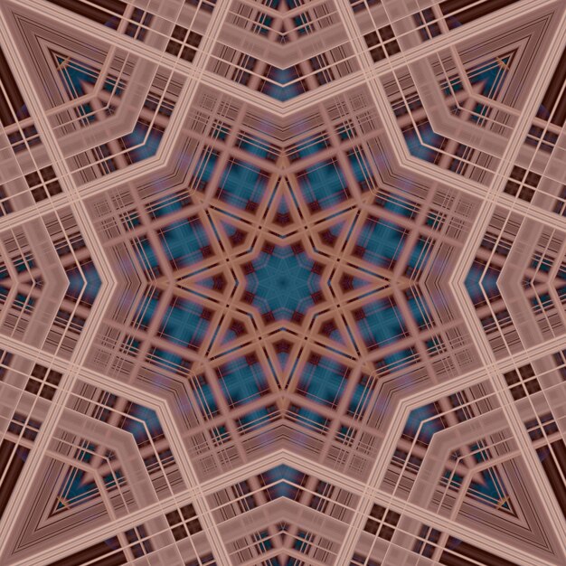 Star seamless pattern Line pattern Kaleidoscopic background