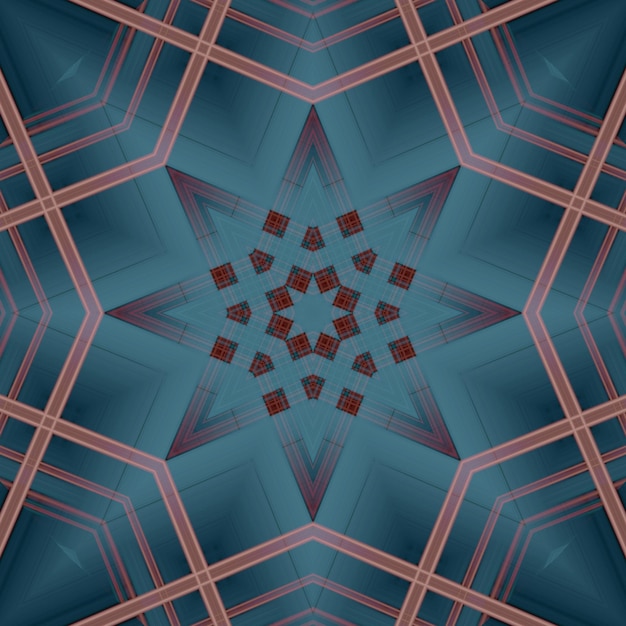 Star seamless pattern Line pattern Kaleidoscopic background