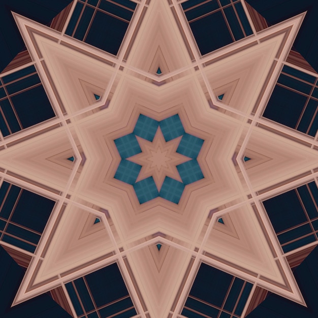 Star seamless pattern Line pattern Kaleidoscopic background