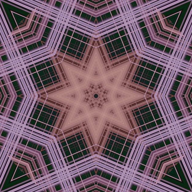 Star seamless pattern Line pattern Kaleidoscopic background