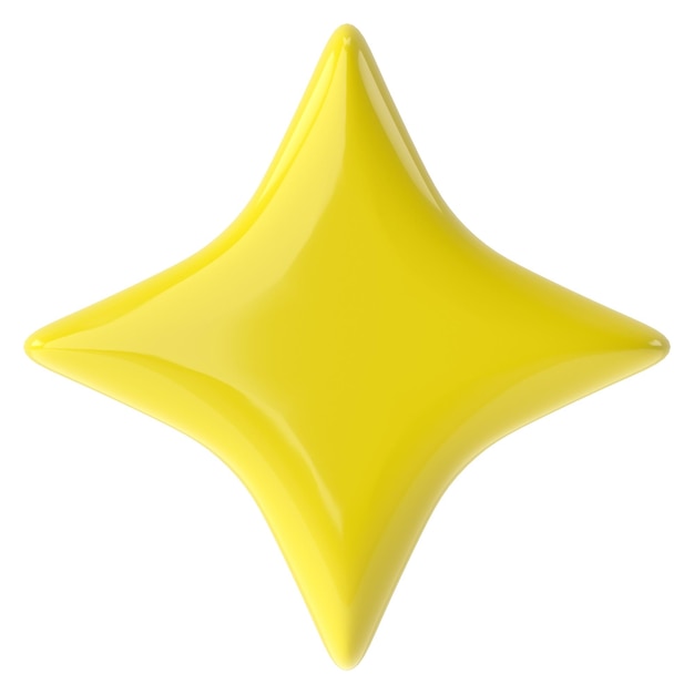 Starburst 3D star Spangle effect 3D illustration