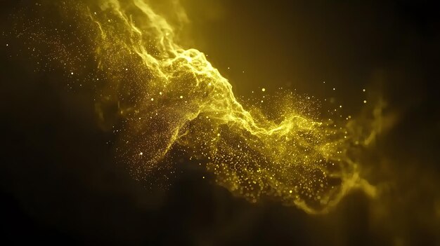 Photo stardust symphony against an inky canvas delicate particles of stardust dance like ethereal