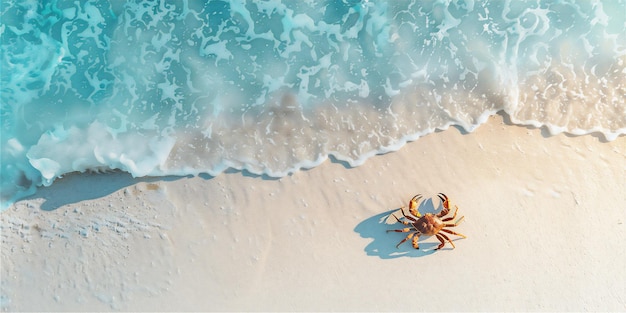 a starfish is laying on the beach