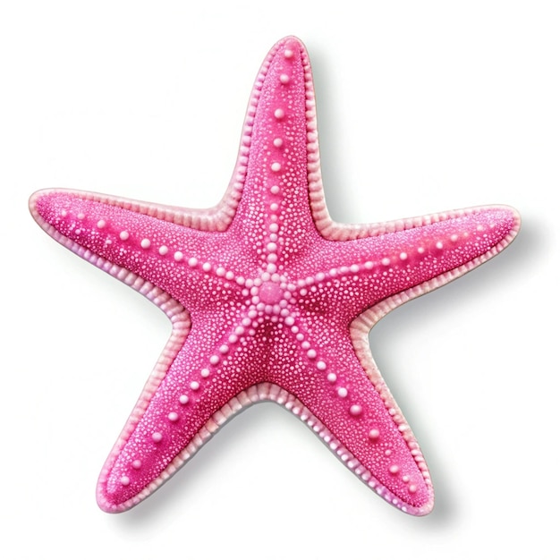 Photo a starfish with pink dots and white dots on its back