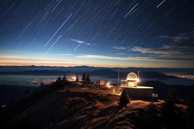 Starry Night at Remote Mountain Observatory