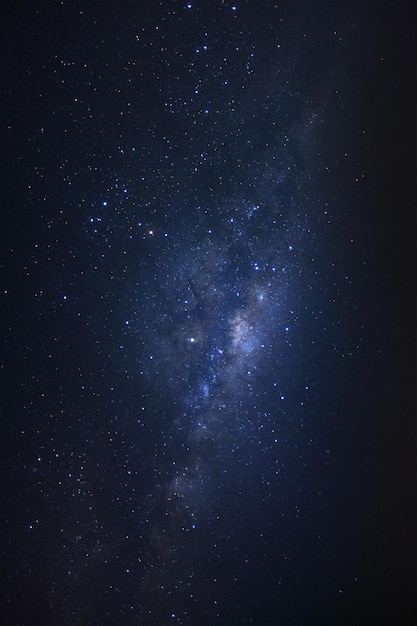 Starry night sky milky way galaxy with stars and space dust in the universe