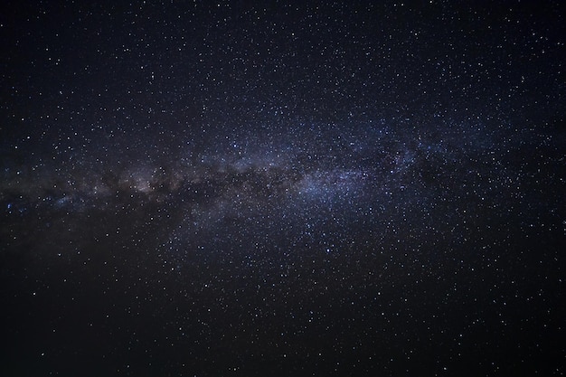 Starry night sky milky way galaxy with stars and space dust in the universe