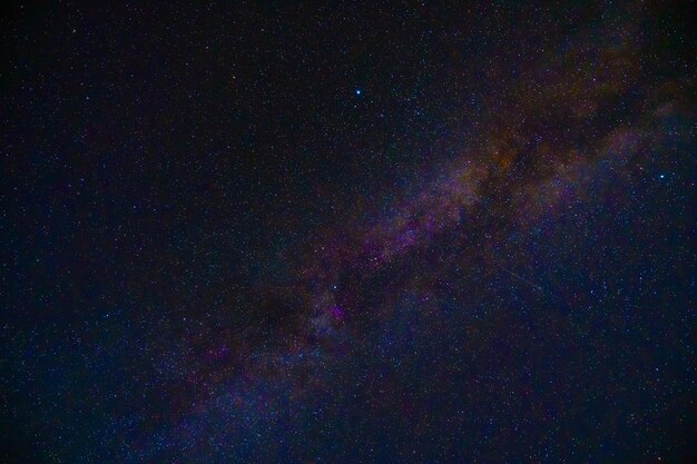 starry night sky with stars galaxies and bright multicolored milky way