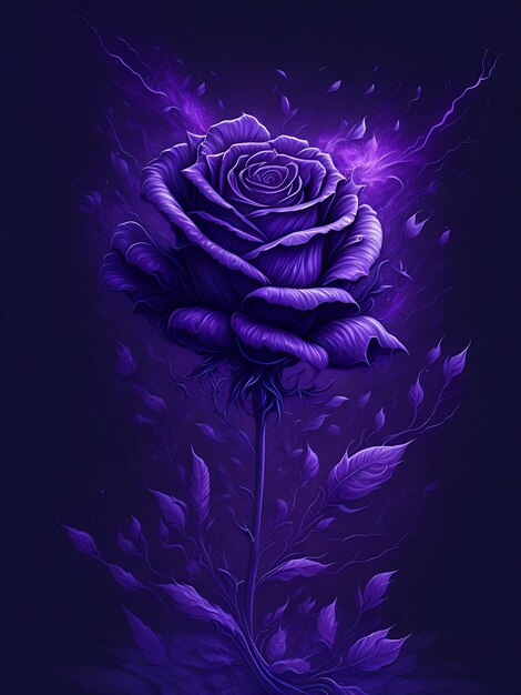 Starry purple Rose flower