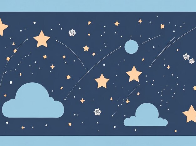 Starry Sky Background Vector Illustration